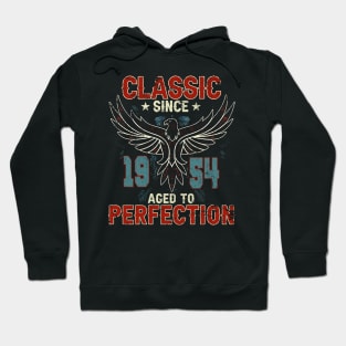 70th Birthday Gift for Men Classic 1954 Aged to Perfection Hoodie